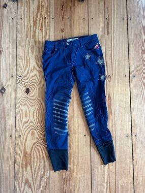 Women’s Navy Animo breeches with Sparkle Star Detail